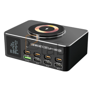 STAZIONE DI RICARICA USB 8 PORTE DA 100W + RICARICA WIRELESS WLX-818D+