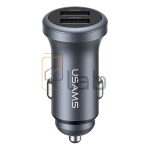 CARICABATTERIE DA AUTO DOPPIA USB IN ALLUMINIO TARNISH US-CC320 USAMS