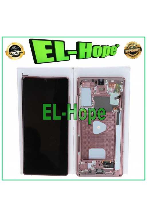 DISPLAY ORIGINALE SERVICE SAMSUNG NOTE 20 SM N980 N981 TOUCH BRONZO GH82-23495B