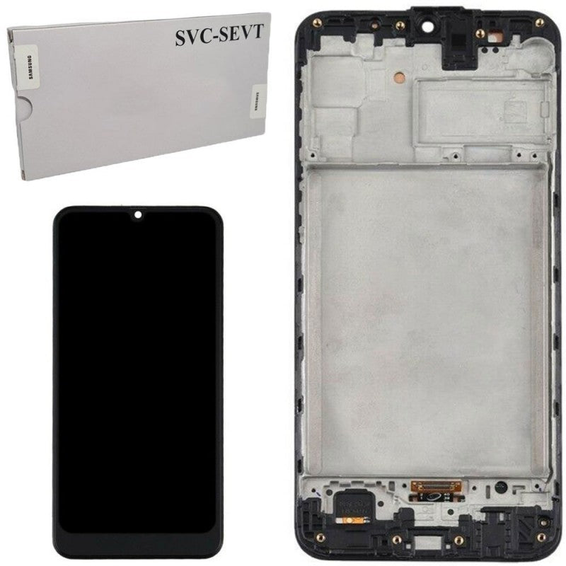 Samsung SERVICE PACK Display LCD ORIGINALE + Frame Per Galaxy M315 M31 | Nero