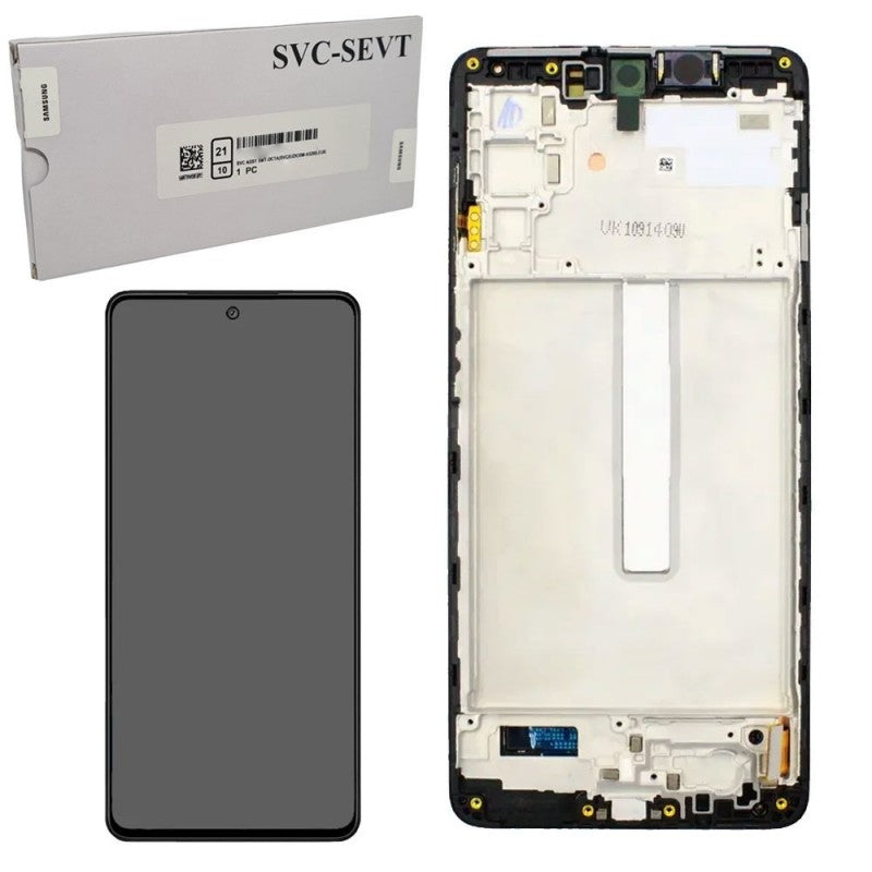 Samsung SERVICE PACK Display LCD ORIGINALE + Frame Per Galaxy M52S M52 5G SM-M526 | Nero