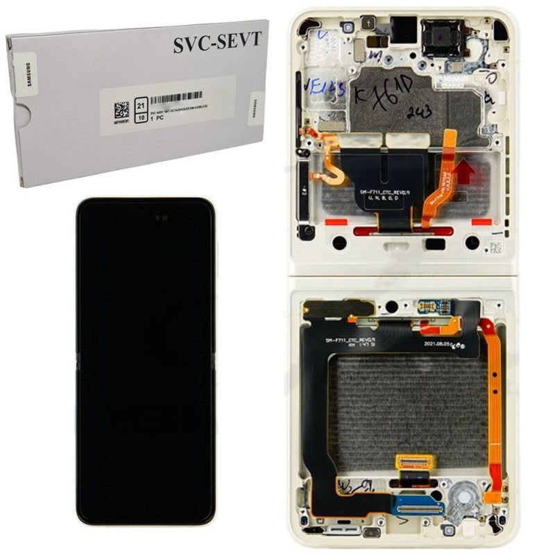 Samsung SERVICE PACK Display LCD ORIGINALE + Frame Per Galaxy Z Flip 3 5g F711 NO CAM | Brown