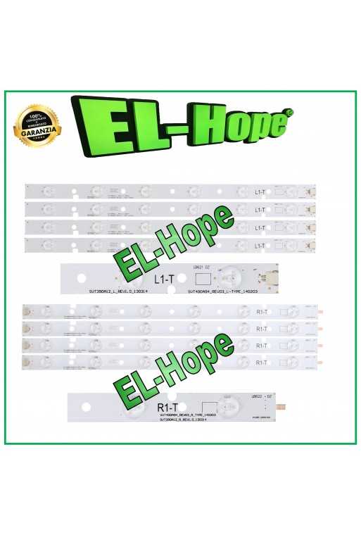 KIT 8 BARRE 6 LED PER TV 39&amp;quot; TOSHIBA SVT390A12 / SVT390A05 / SVT400A94 /39L2300D