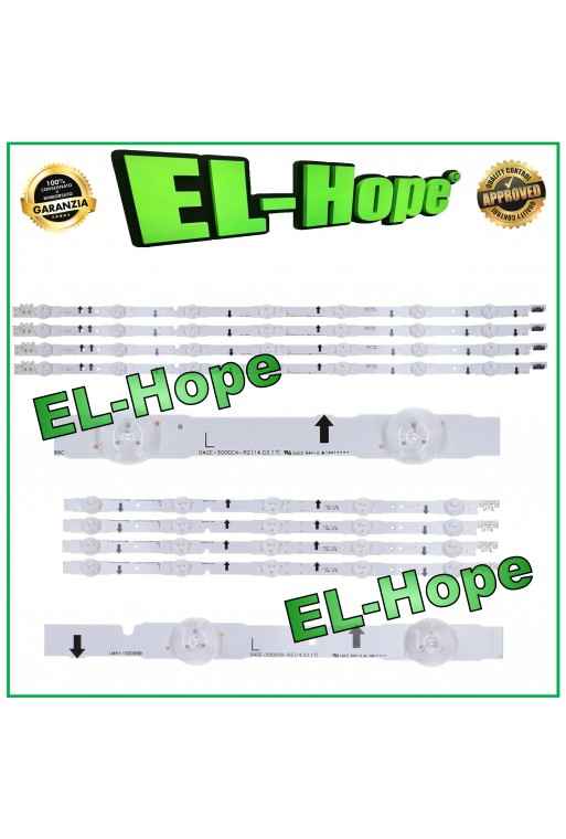 KIT 12 BARRE STRIP LED PER TV 50&amp;quot; SAMSUNG D4GE-500DCA-R2 LM41-00099C SERIE UE50H