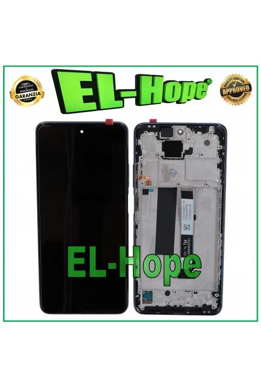 DISPLAY FRAME LCD PER XIAOMI MI 10T LITE M2007J17G TOUCH SCHERMO ASSEMBLATO NERO