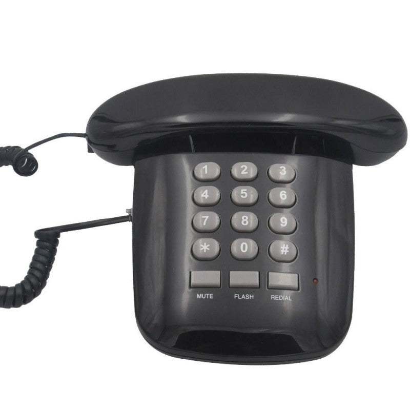 Brondi SOLE Telefono Fisso Design Retr&amp;ograve; Comoda Impugnatura per il Trasporto | Nero