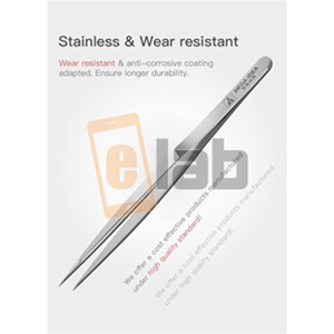 PINZETTA PUNTA DRITTA 0.10 MM ACCIAIO INOSSIDABILE BZ-A1 MEGA-IDEA