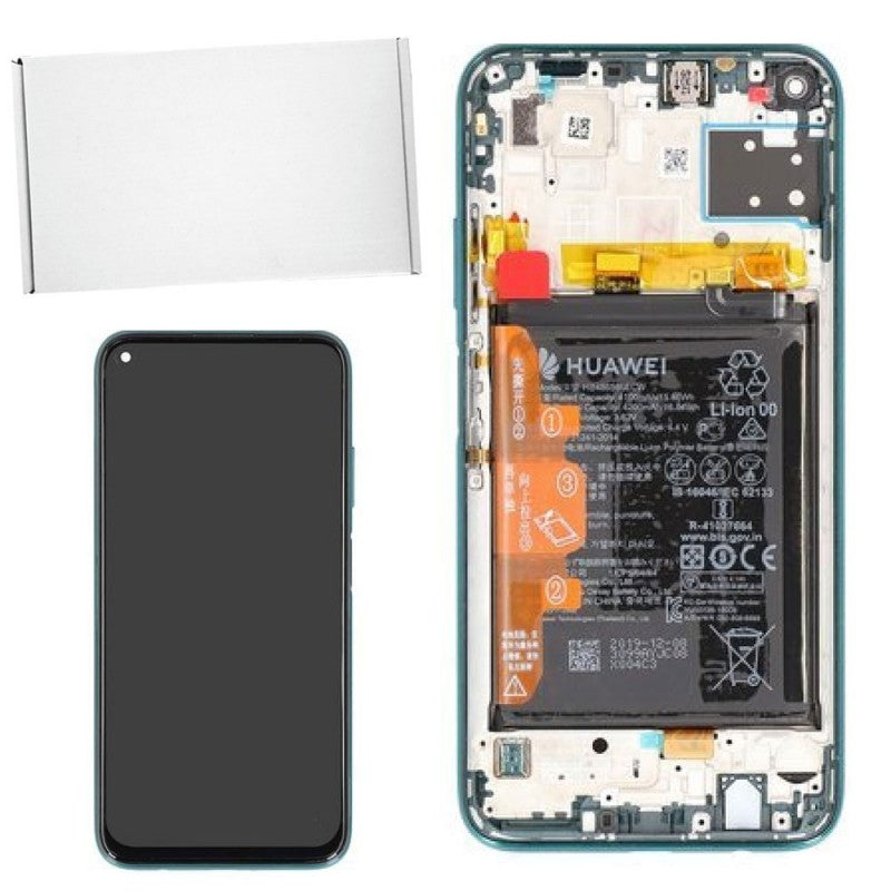 Huawei SERVICE PACK Display LCD ORIGINALE + Frame e Batteria P40 Lite | Crush Green Verde