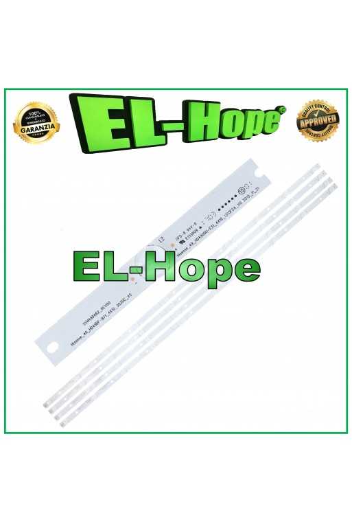 KIT 4 BARRE 10 LED PER TV 49&amp;quot; HISENSE HD490DU-E31 HD49DF-B71 SVH490A62_REV00
