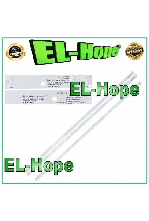 KIT 3 BARRE STRIP LED PER TV 43&amp;quot; AKAI LB316N - LB315N JS-D-JP-4320-081EC / 091EC