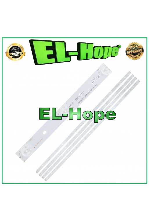 KIT 4 BARRE 11 LED TV 40&amp;quot; HISENSE LB854 LBM400P1101-AR-1-0 94V-0 E253939 L805mm