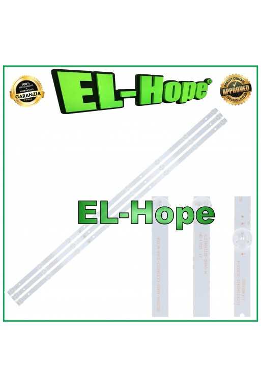 KIT 3 BARRE STRIP LED PER TV 40&amp;quot; AKAI JL.D39042330-006AS-M MS-L1795 AKTV409TS