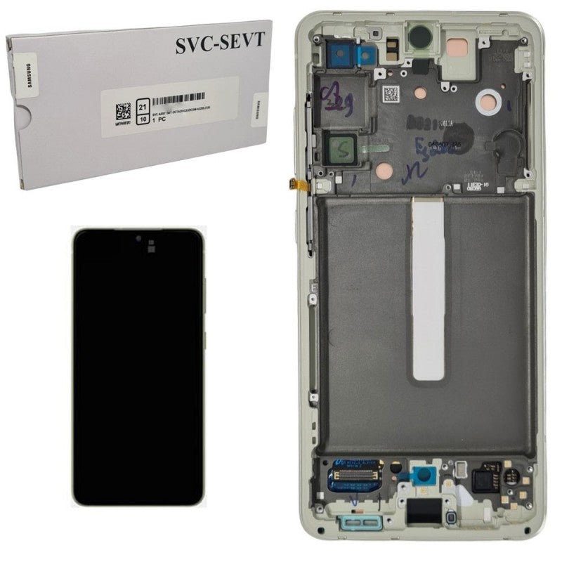Samsung SERVICE PACK Display LCD ORIGINALE + Frame Per Galaxy S21 FE 5G G990B | Verde