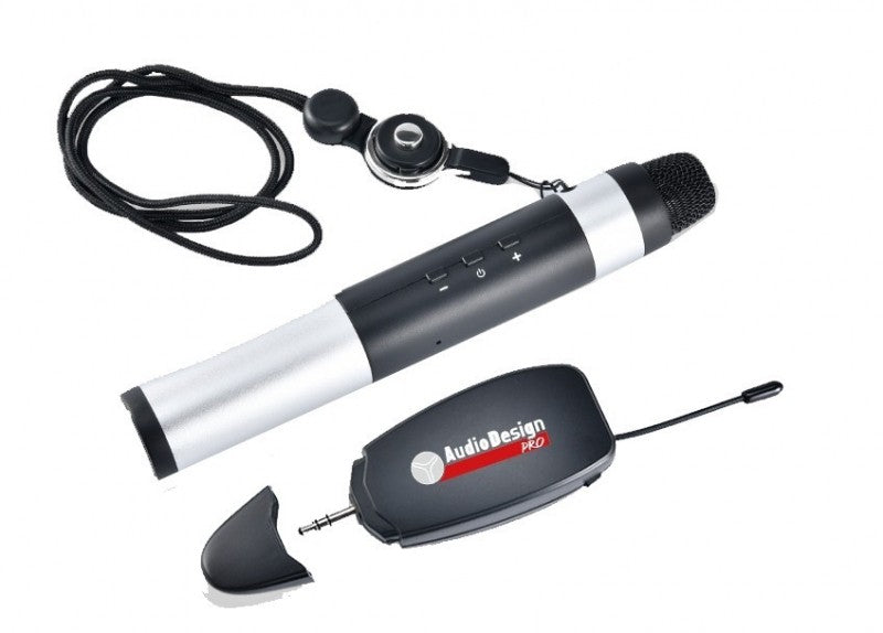 AUDIODESIGN PRO Microfono a condensatore Wireless con ricevitore su Jack | Compatibile con Android e iOS