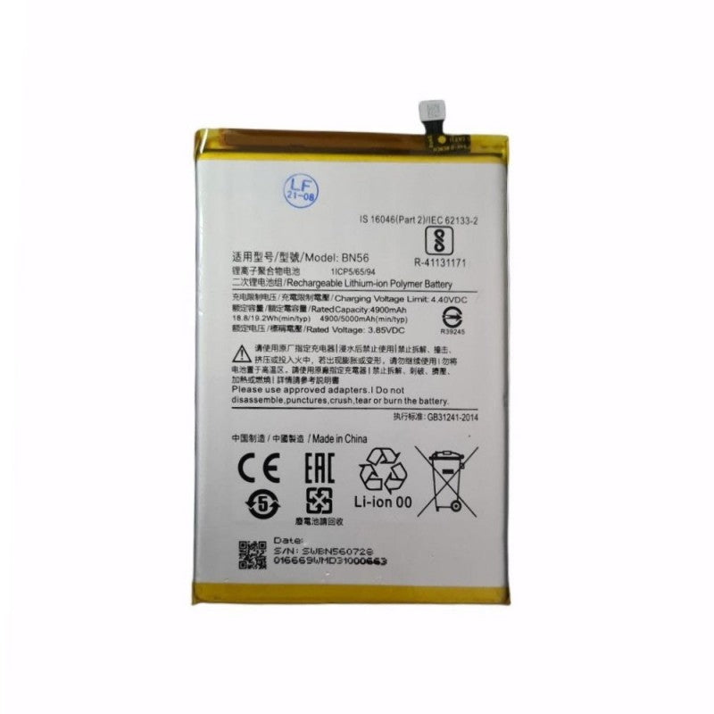 Batteria Compatibile BN56 Per Xiaomi Redmi 9C / Redmi 9A / Redmi 9AT / Redmi A1 / Redmi A1 Plus