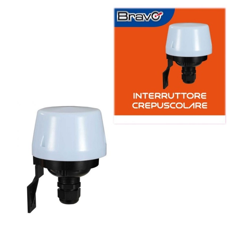 BRAVO Interruttore Crepuscolare con Regolazione di Intensit&amp;agrave; Luminosa