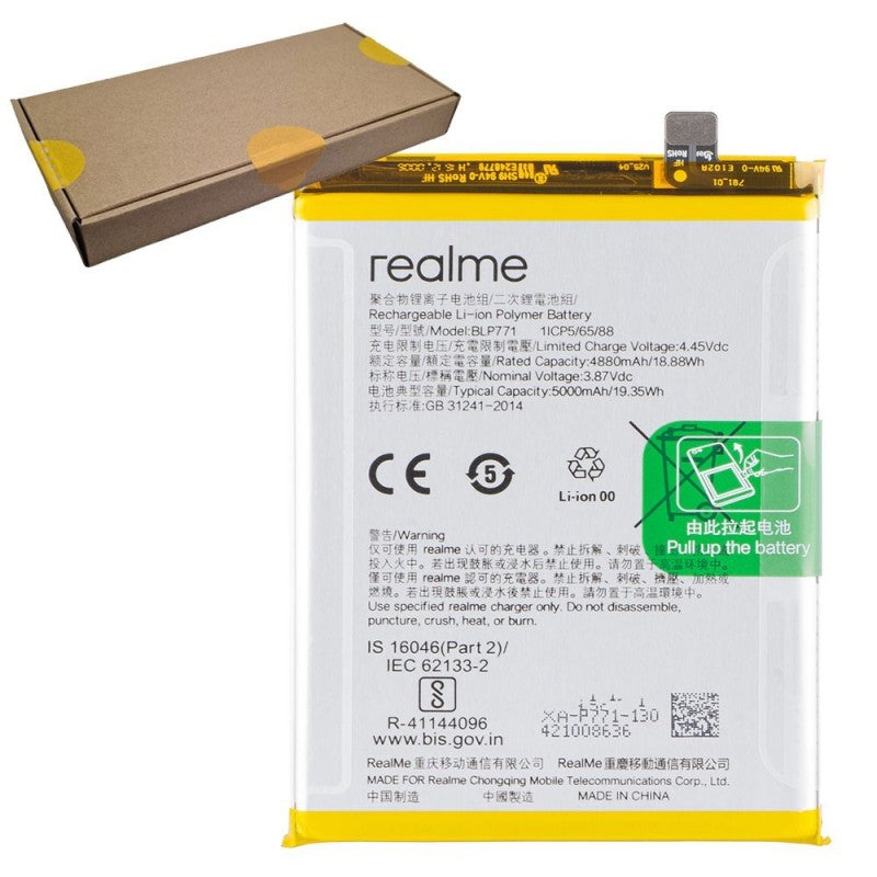 Realme Service Pack Batteria BLP771 Originale per C25Y / 6i