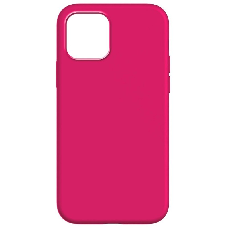 ROVI COLOUR Cover Morbida in Silicone Custodia Soft Touch Per iPhone 15 Fucsia