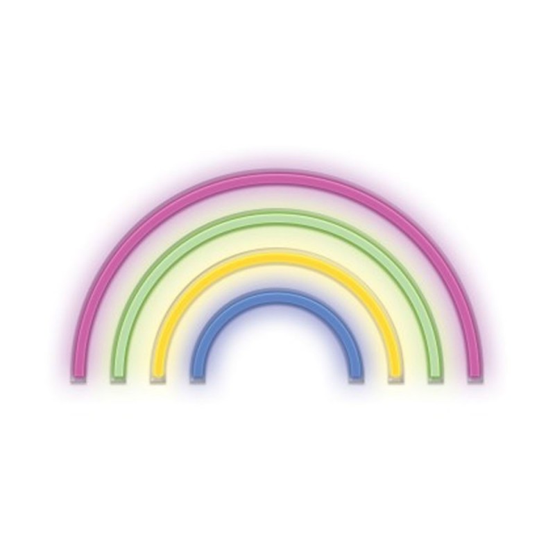 ROVI Forever Light Lampada Neon Luce Led Decorativo USB PLUG Switch On-Off | Arcobaleno