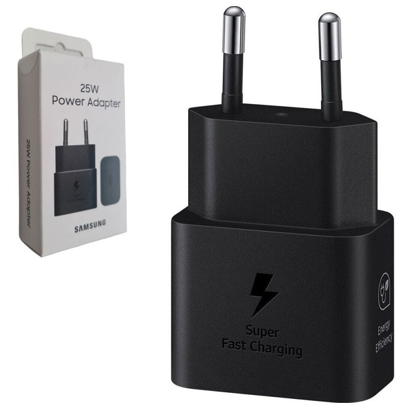 Samsung Adattatore USB-C EP-T2510NBEG Caricabatteria Ultra Fast 25W Type-C Blister | Nero