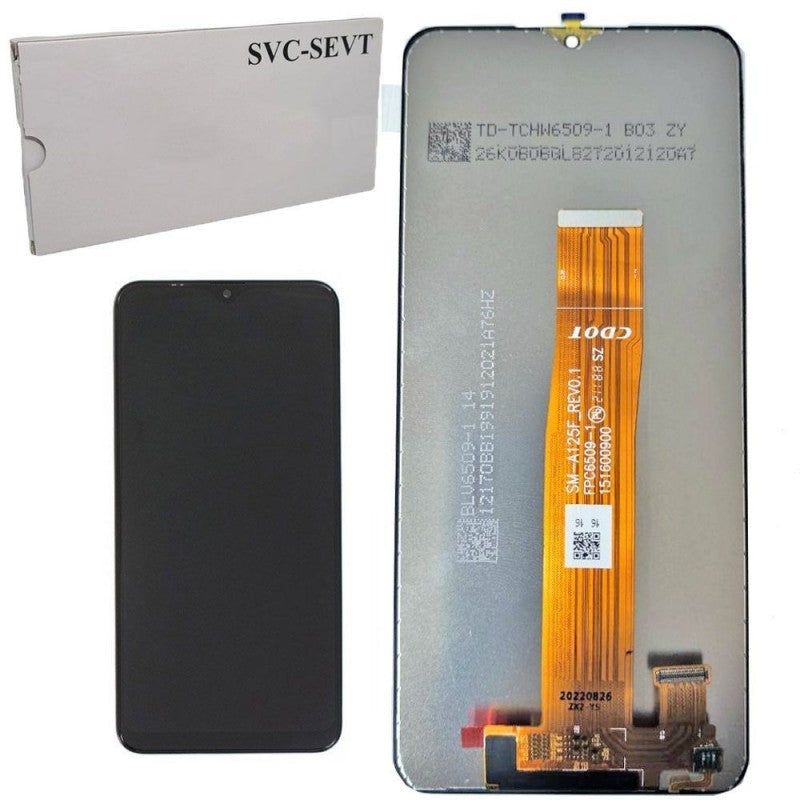 Samsung Display LCD IN SERVICE PACK NO FRAME Per Galaxy A12 A125 / A12 A127 | FLAT CDOT A125 IN VERTICALE