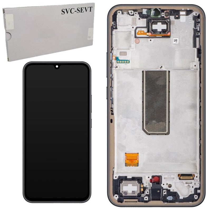 Samsung SERVICE PACK Display LCD ORIGINALE + Frame Per Galaxy A34 5G SM-A346 2023 | NERO