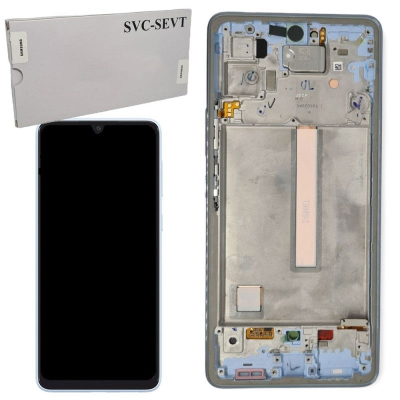 Samsung SERVICE PACK Display LCD ORIGINALE + Frame Per Galaxy A536 A53 5G | Blu