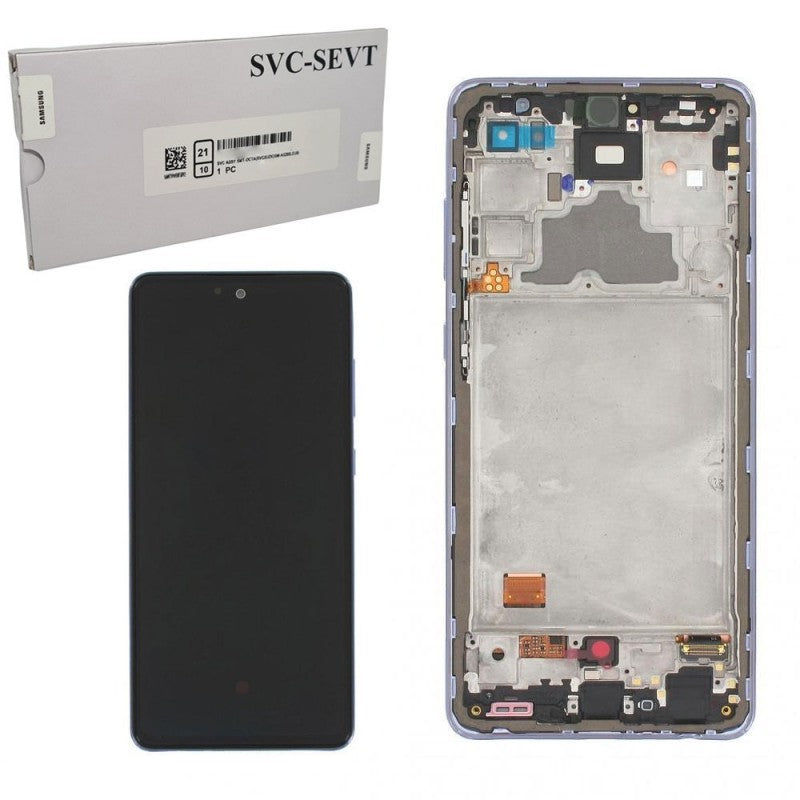 Samsung SERVICE PACK Display LCD ORIGINALE + Frame Per Galaxy A725 A72 - A726B A72 5G | Viola