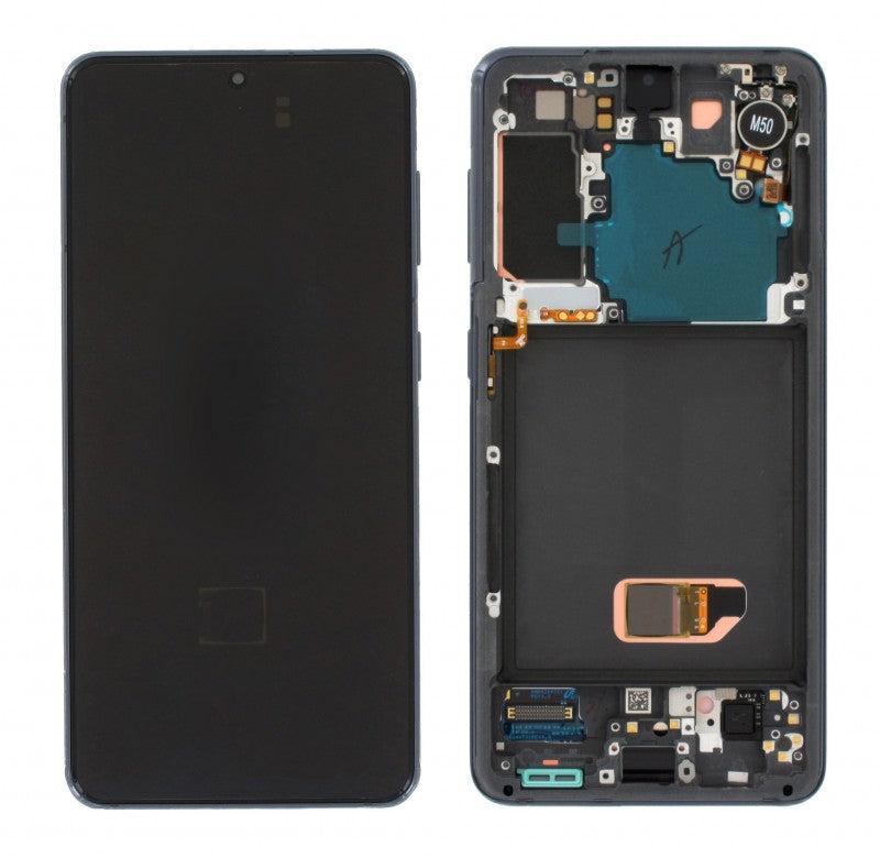 Samsung SERVICE PACK Display LCD ORIGINALE + Frame Per Galaxy G991 S21 5G | Phantom Gray | NO CAMERA