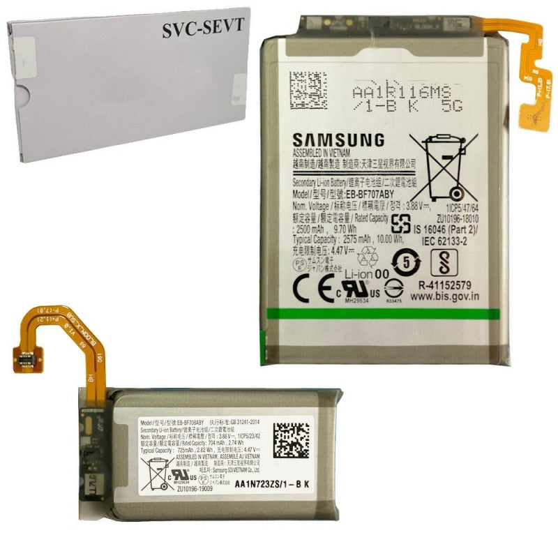Samsung Service Pack Batteria EB-BF707ABY + EB-BF708ABY Originale per Galaxy Z FLIP 5G SM-F707B
