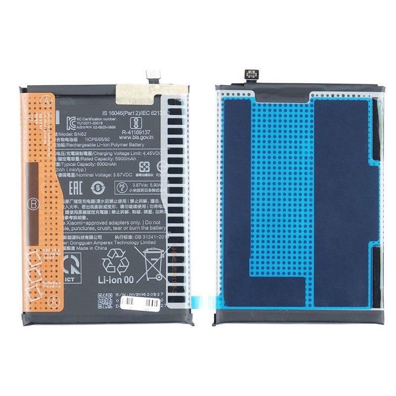 Xiaomi Service Pack Batteria BN62 Originale per Redmi 9T