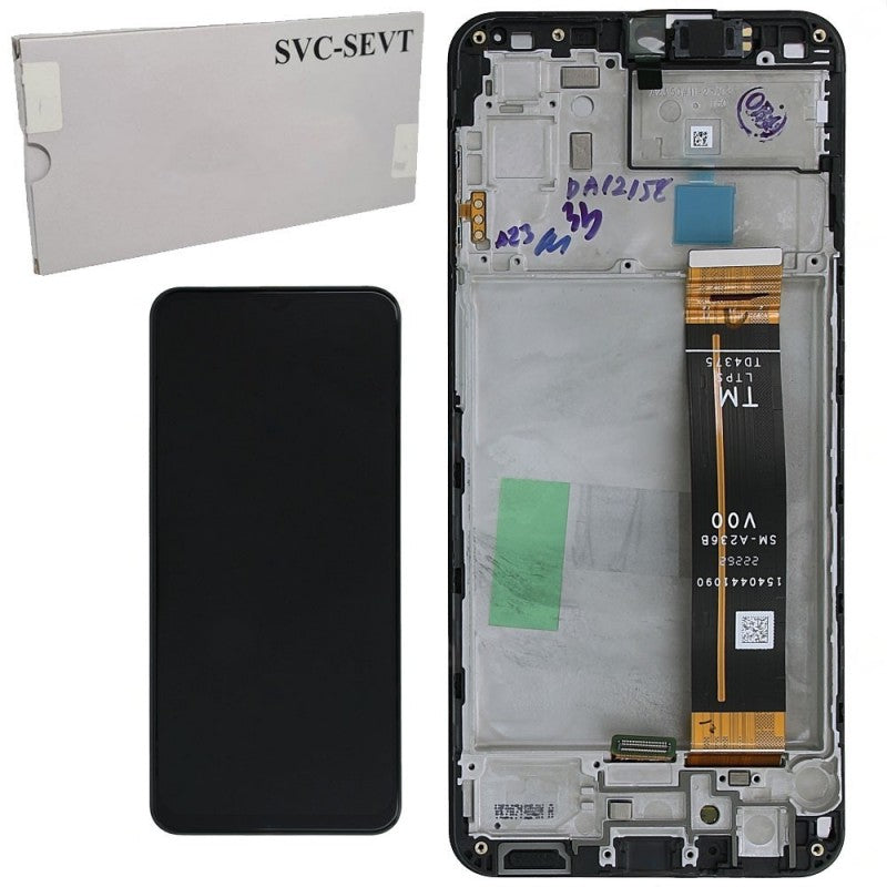 Samsung SERVICE PACK Display LCD ORIGINALE + Frame Per Galaxy A236 A23 5G | FLAT V00 A236B / BOE B6 A236 / CDOT A236B