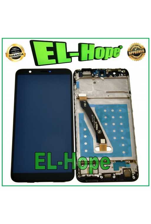 DISPLAY LCD FRAME PER HUAWEI P SMART FIG-LX1 LX2 LX3 ENJOY 7S TOUCH SCREEN NERO