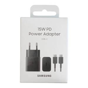 SAMSUNG ALIMENTATORE SUPER FAST CHARGING 15W USB-C +CAVO1M BLACK