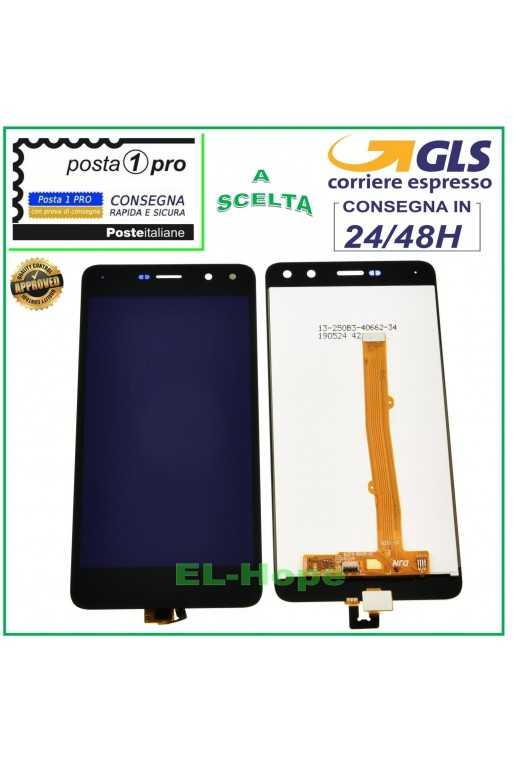 DISPLAY LCD PER HUAWEI NOVA YOUNG Y6 2017 MYA-L11 TOUCH SCREEN VETRO NERO