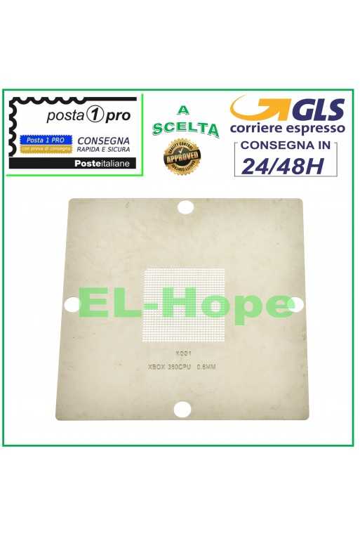 STENCIL MODELLO 90X90 PER XBOX XBOX360 CPU 0.6mm K001 BGA REBALLING REWORK GPU