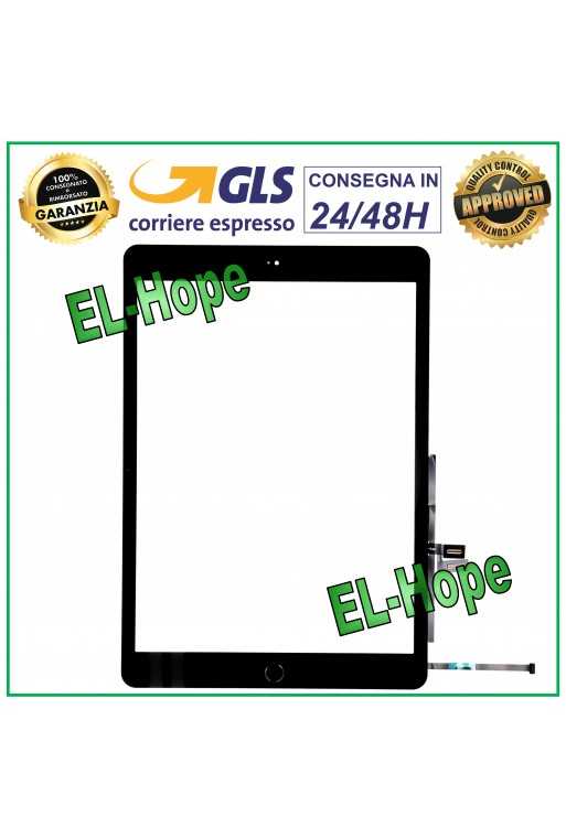 TOUCH SCREEN PER APPLE IPAD 2019 7th GEN. A2197 A2198 A2200 VETRO NERO