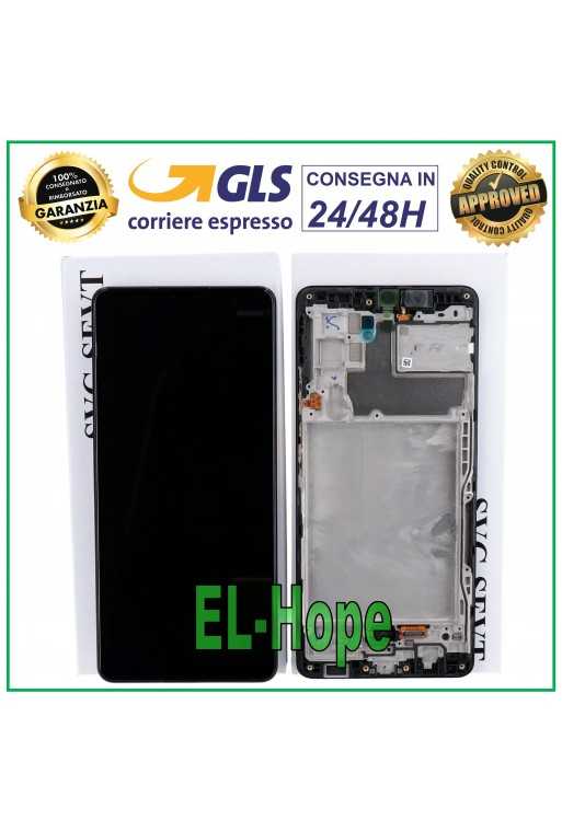 DISPLAY FRAME ORIGINALE SAMSUNG A42 5G SM-A426 TOUCH SCREEN NERO GH82-24376A