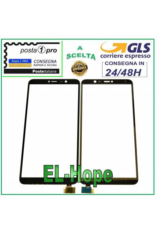 TOUCH SCREEN VETRO PER WIKO Y80 4G LTE DIGITIZER VETRINO 5.99&amp;quot; NERO