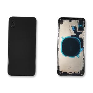 BACK COVER PER IPHONE XS MAX NERO CON FRAME COMPATIBILE
