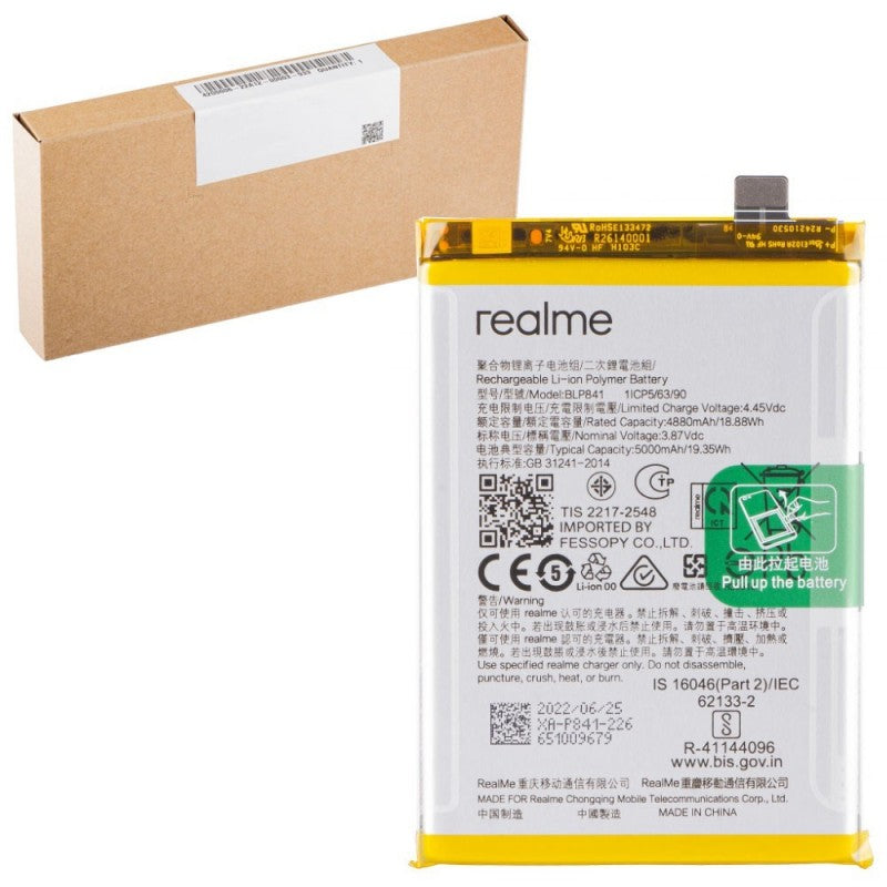 Realme Service Pack Batteria BLP841 Originale per 8 | RMX3085