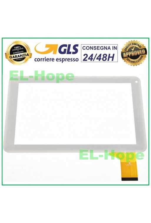TOUCH SCREEN VETRO MEDIACOM 920GO SMARTPAD M-MP920GO DIGITIZER 9&amp;quot; BIANCO