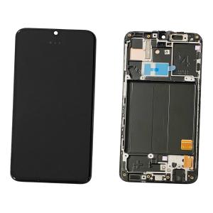 DISPLAY LCD PER SAMSUNG A405F A40 NERO CON FRAME GH82-19674A GH82-19672A SERVICE PACK