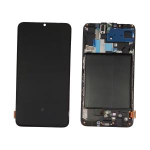 DISPLAY LCD PER SAMSUNG A705F A70 NERO CON FRAME GH82-19787A GH82-19747A - SERVICE PACK