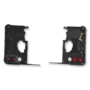 VETRO FOTOCAMERA POSTERIORE PER HUAWEI Y9 2019 NERO CON SUPPORTO