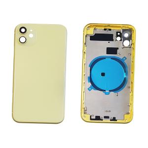BACK COVER PER IPHONE 11 GIALLO CON FRAME COMPATIBILE