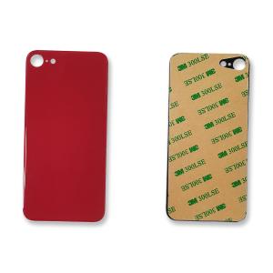 VETRO POSTERIORE PER IPHONE 8 ROSSO (BIG HOLE) COMPATIBILE