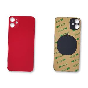 VETRO POSTERIORE PER IPHONE 11 ROSSO (BIG HOLE) COMPATIBILE