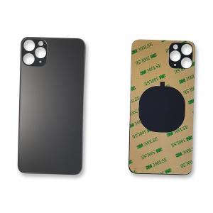 VETRO POSTERIORE PER IPHONE 11 PRO MAX NERO (BIG HOLE) COMPATIBILE