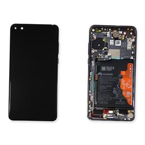 DISPLAY LCD PER HUAWEI P40 NERO CON FRAME + BATTERIA 02353MFA - SERVICE PACK